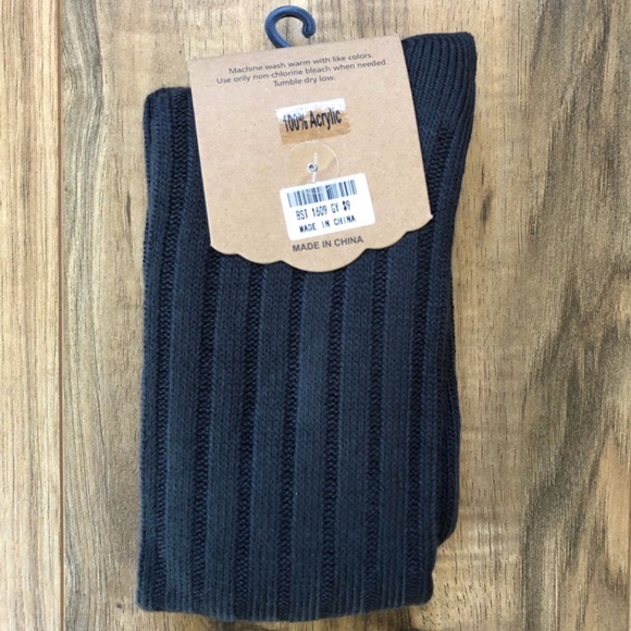 NWT - Charcoal Gray Over the Knee Socks - Picture 2 of 5